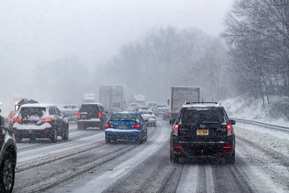 car breakdown in bad weather