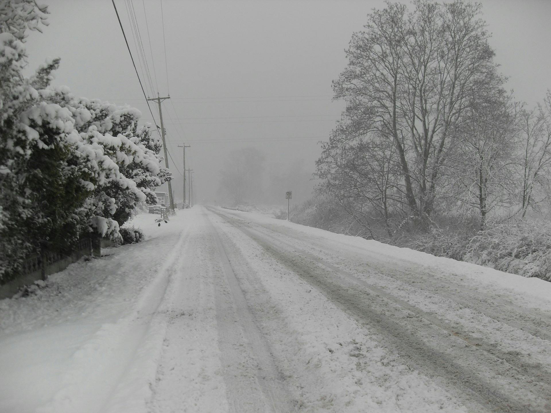 snowy road